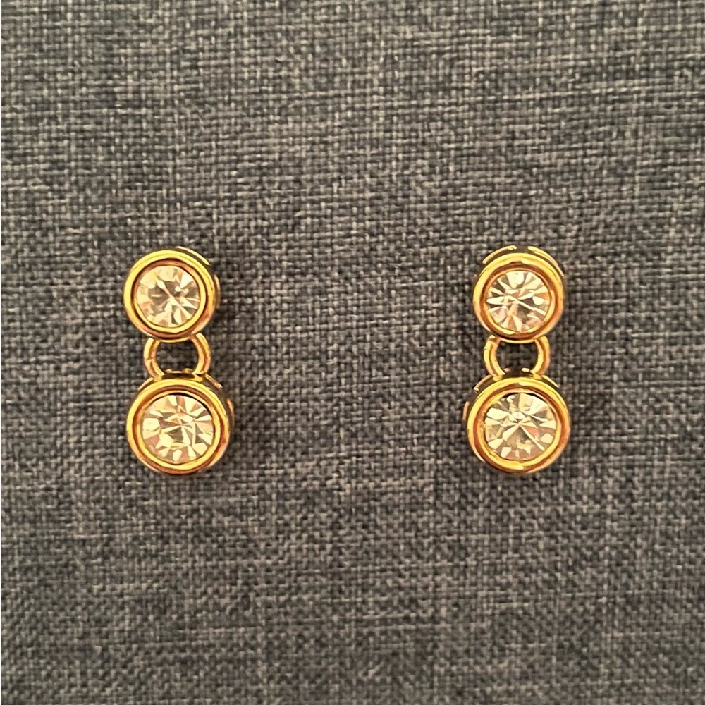Gold and Crystal Earrings